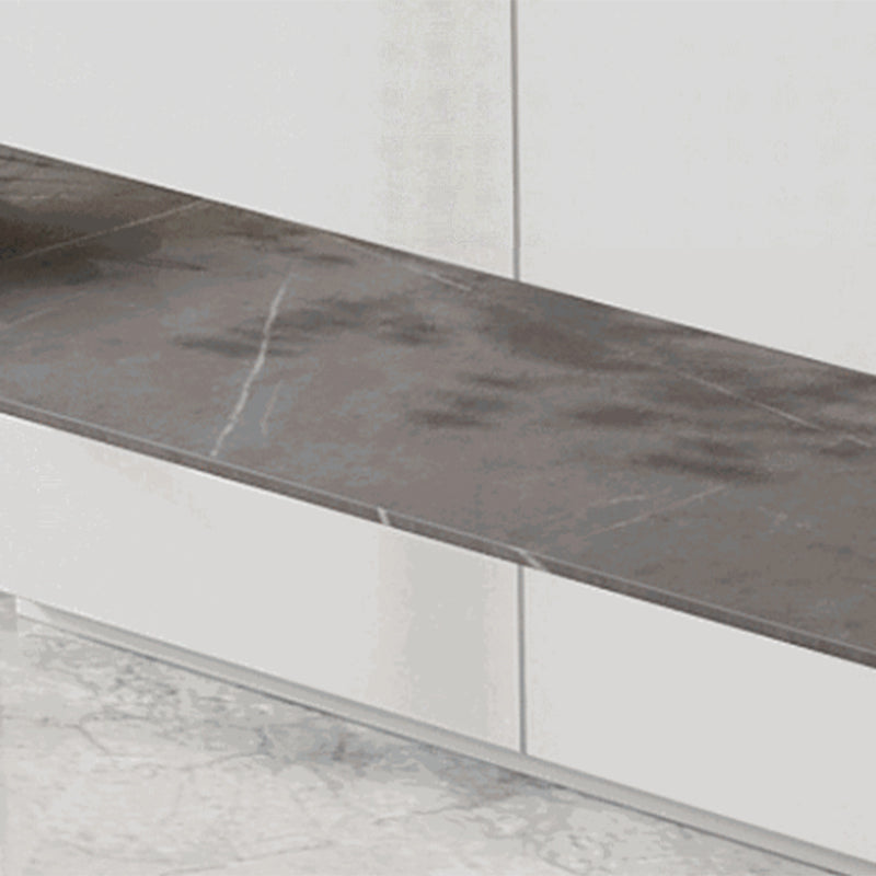 Contemporary Style Rectangle Bar Table Stone Double Pedestal Bar Dining Table for Home