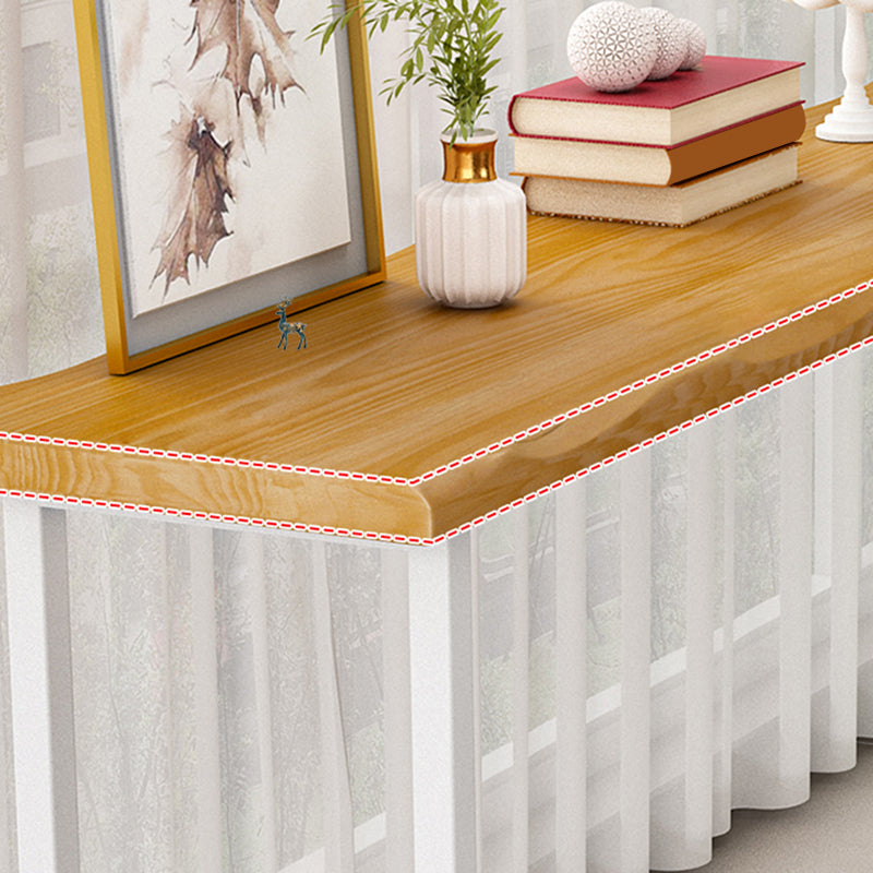 Industrial Bistro Bar Table Solid Wood Rectangle Metal Base Bar Table