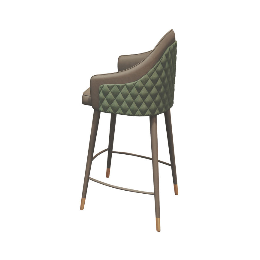 Industrial Bar Table Set 1/4 Pcs Solid Wood Bar Table with Upholstered Bar Stools