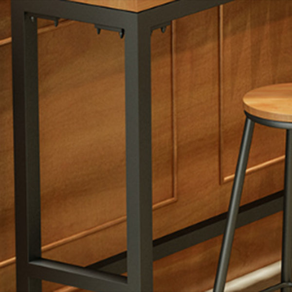 Solid Wood Bar Table Set 1/4/6/7 Pcs Industrial Bar Table and Stools