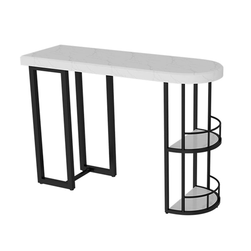 Contemporary Counter Height Pub Set 1/3/5 Pcs Bar Table and Stools with Metal Frame
