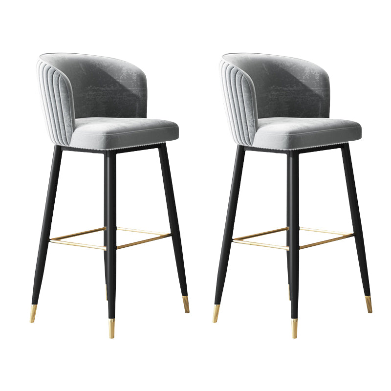 Glam Backrest Bar Stool Upholstered Counter Stool for Bristol