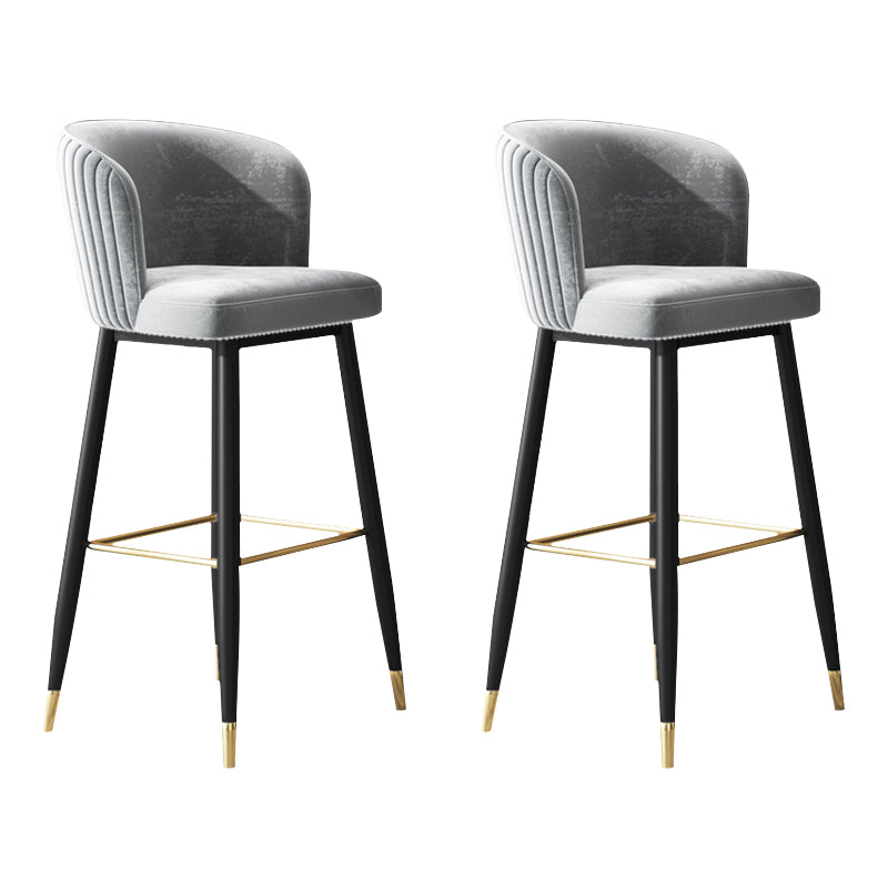 Glam Backrest Bar Stool Upholstered Counter Stool for Bristol