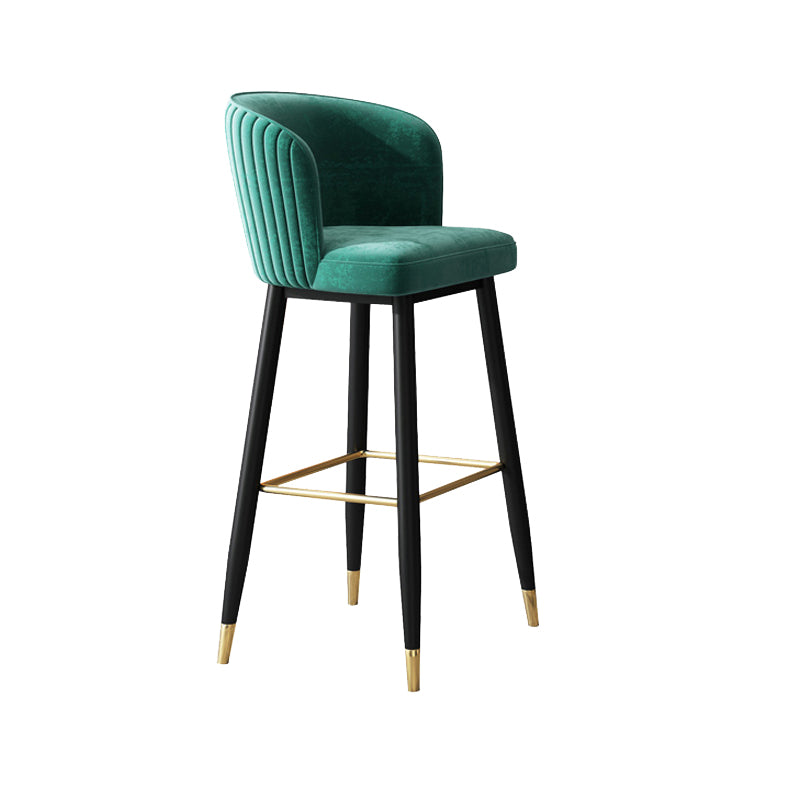 Glam Backrest Bar Stool Upholstered Counter Stool for Bristol