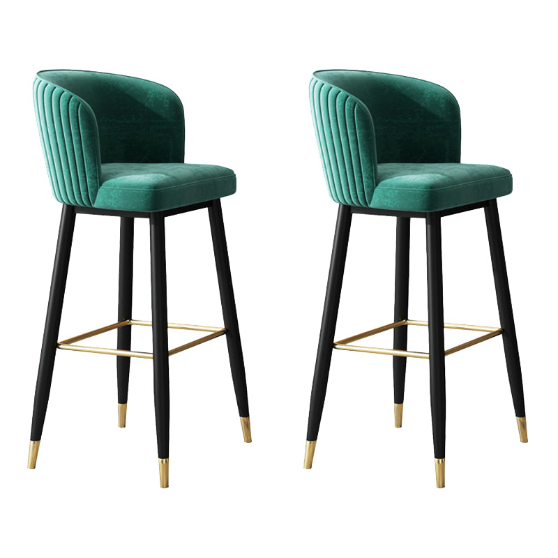 Glam Backrest Bar Stool Upholstered Counter Stool for Bristol