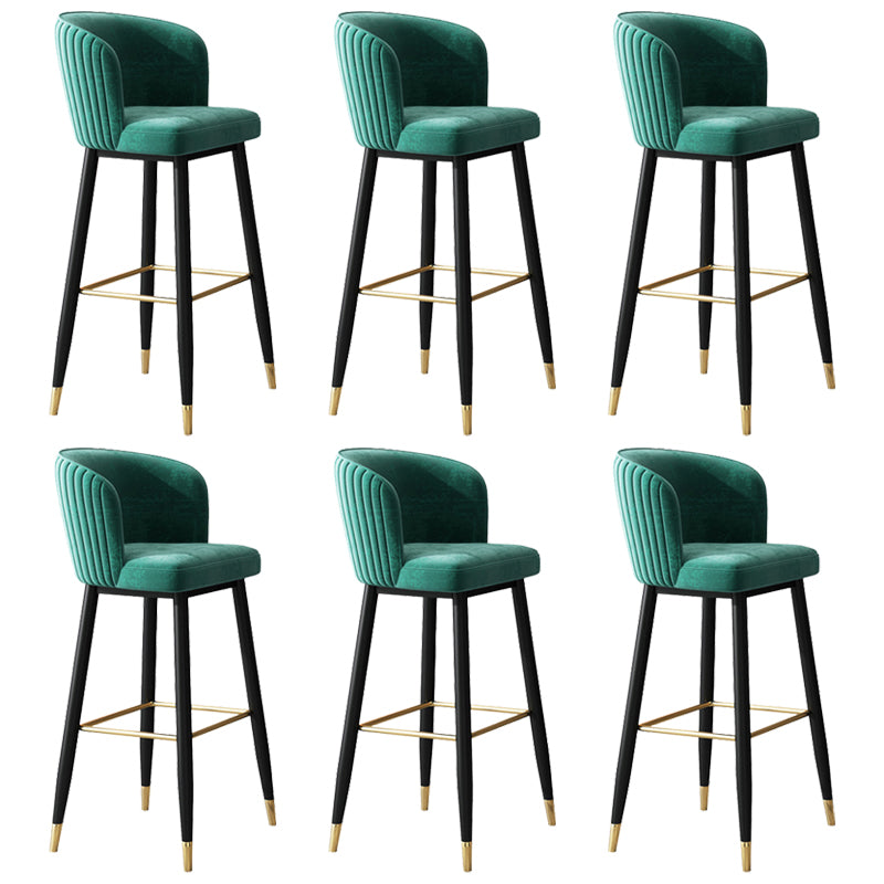 Glam Backrest Bar Stool Upholstered Counter Stool for Bristol