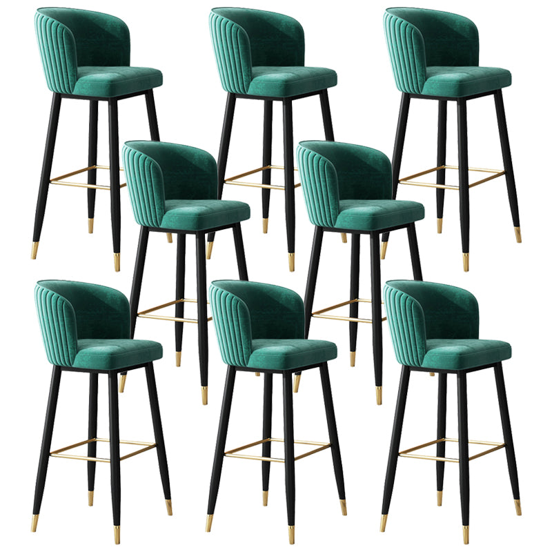 Glam Backrest Bar Stool Upholstered Counter Stool for Bristol