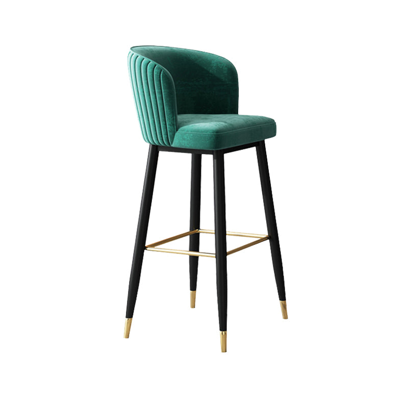 Glam Backrest Bar Stool Upholstered Counter Stool for Bristol