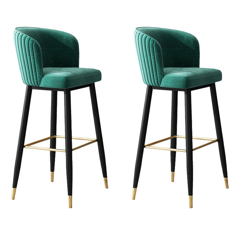 Glam Backrest Bar Stool Upholstered Counter Stool for Bristol