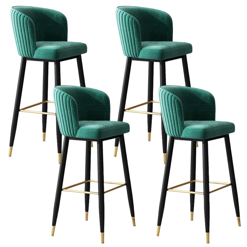 Glam Backrest Bar Stool Upholstered Counter Stool for Bristol