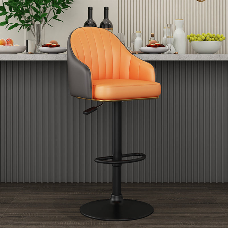 Industrial Backrest Bar Stool Adjustable Counter Stool for Hone