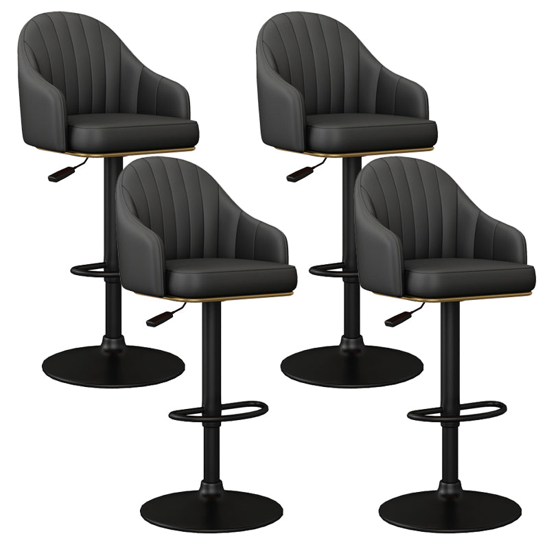 Industrial Backrest Bar Stool Adjustable Counter Stool for Hone