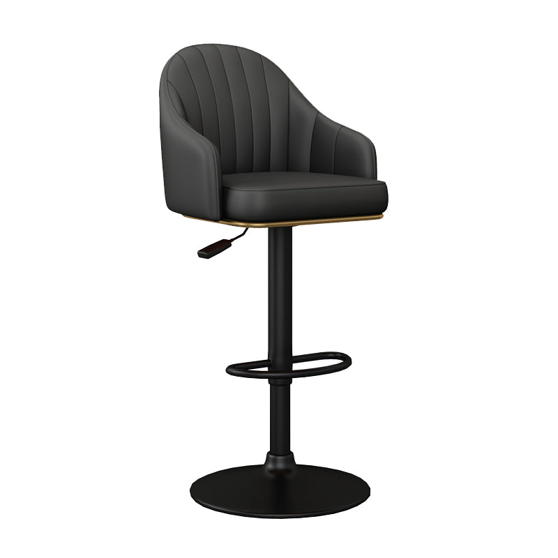 Industrial Backrest Bar Stool Adjustable Counter Stool for Hone