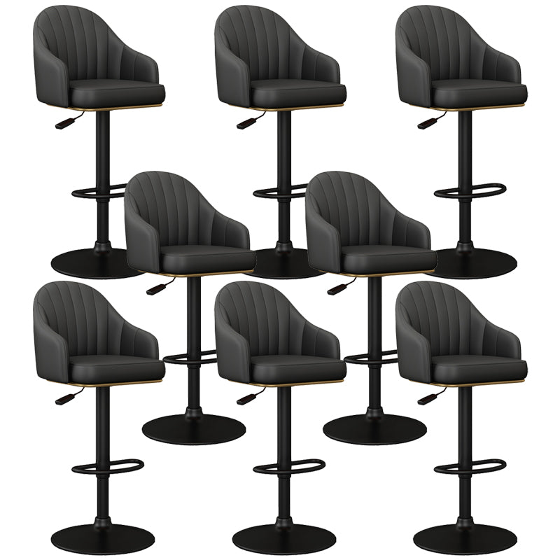 Industrial Backrest Bar Stool Adjustable Counter Stool for Hone