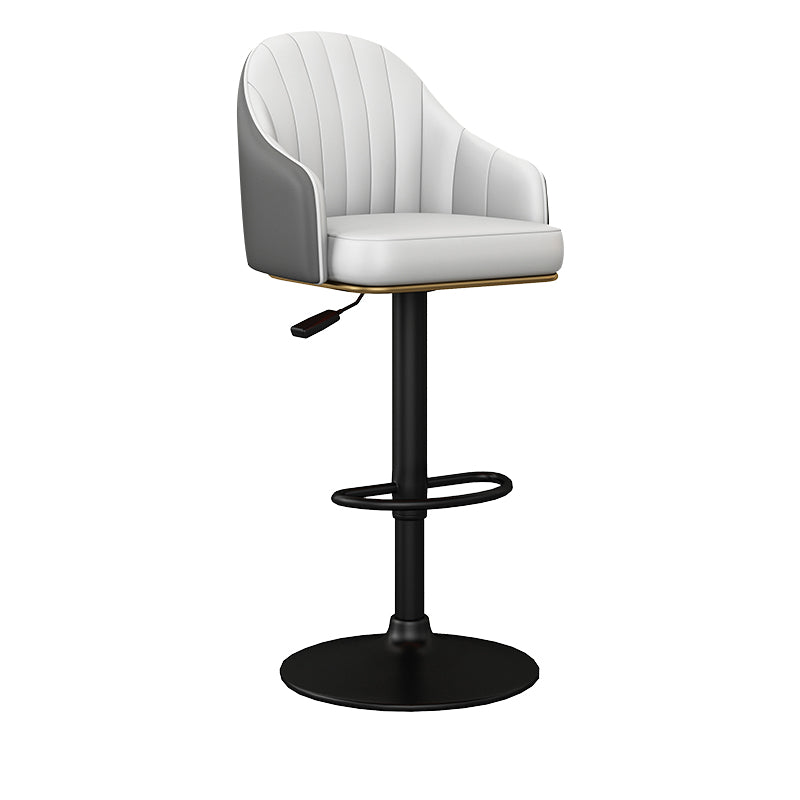 Industrial Backrest Bar Stool Adjustable Counter Stool for Hone