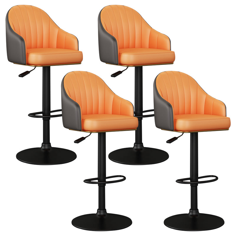 Industrial Backrest Bar Stool Adjustable Counter Stool for Hone