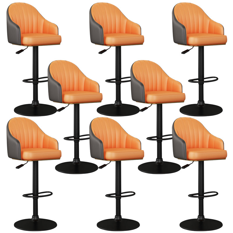 Industrial Backrest Bar Stool Adjustable Counter Stool for Hone