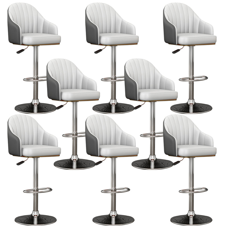 Industrial Backrest Bar Stool Adjustable Counter Stool for Hone