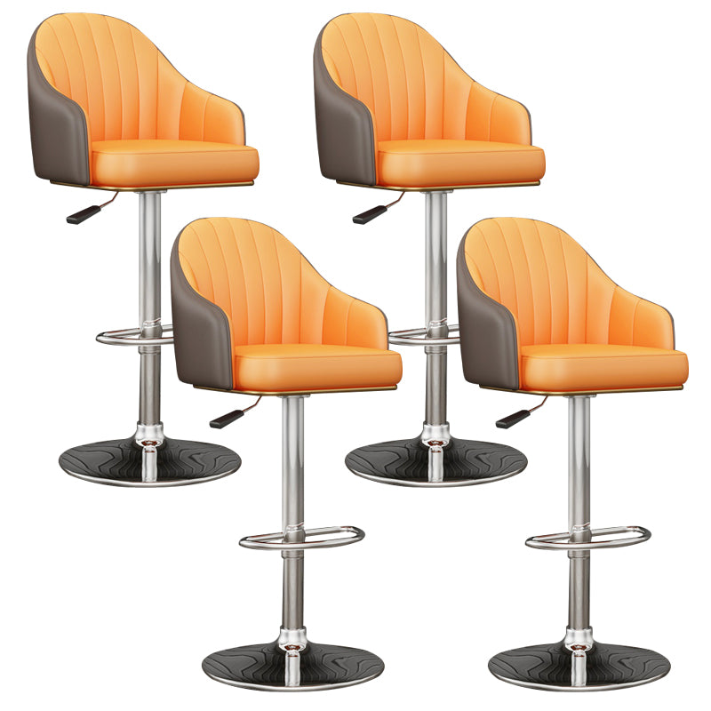 Industrial Backrest Bar Stool Adjustable Counter Stool for Hone