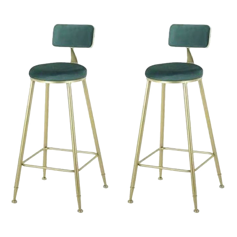 Contemporary Dining Stool Armless Bar Stools with Metal Base