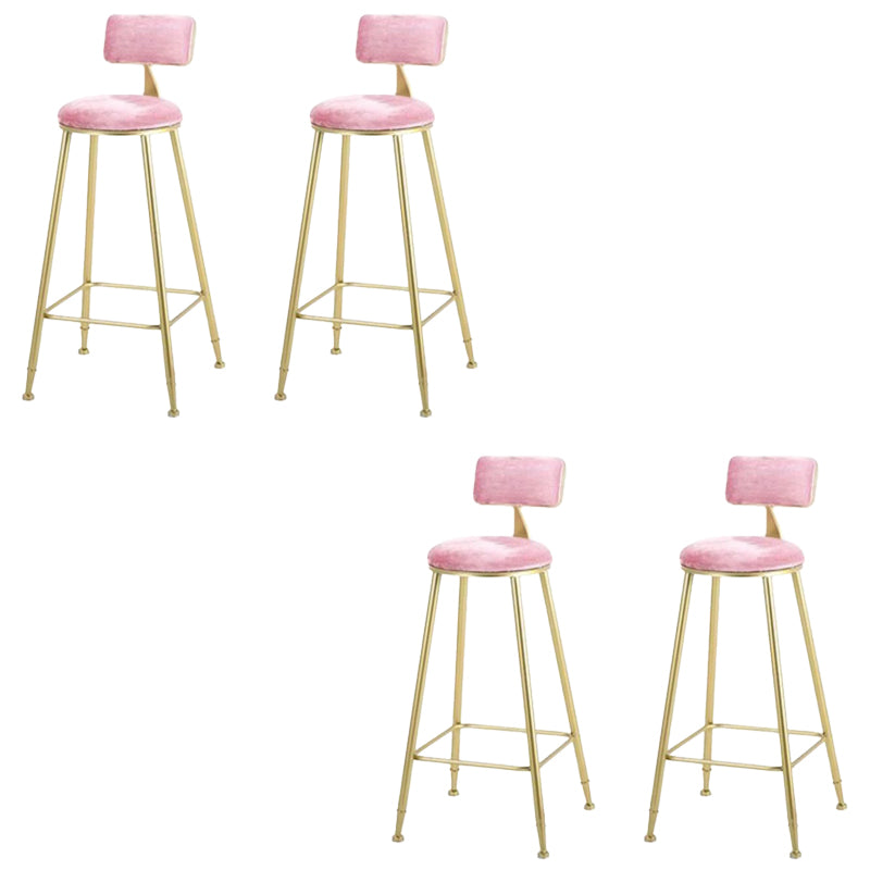 Contemporary Dining Stool Armless Bar Stools with Metal Base