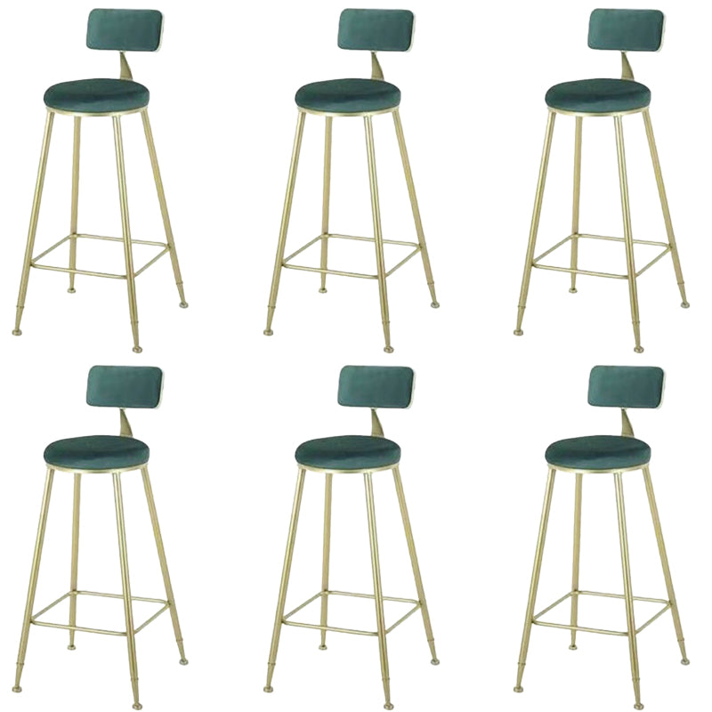 Contemporary Dining Stool Armless Bar Stools with Metal Base