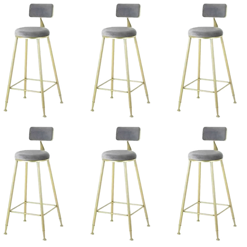 Contemporary Dining Stool Armless Bar Stools with Metal Base