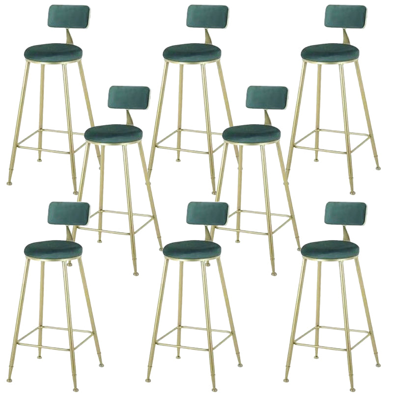 Contemporary Dining Stool Armless Bar Stools with Metal Base