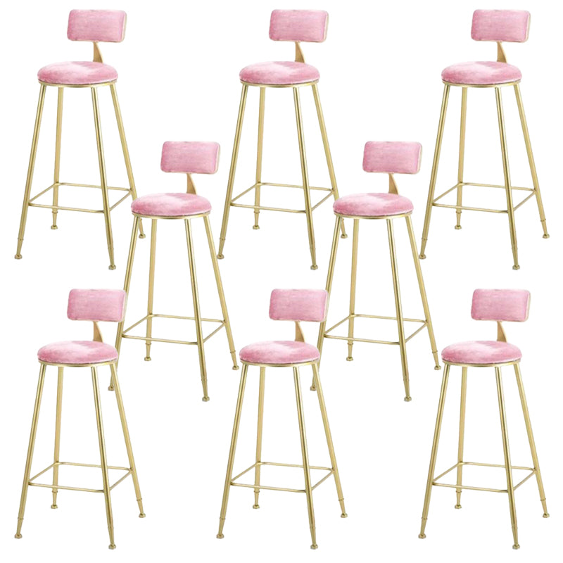 Contemporary Dining Stool Armless Bar Stools with Metal Base