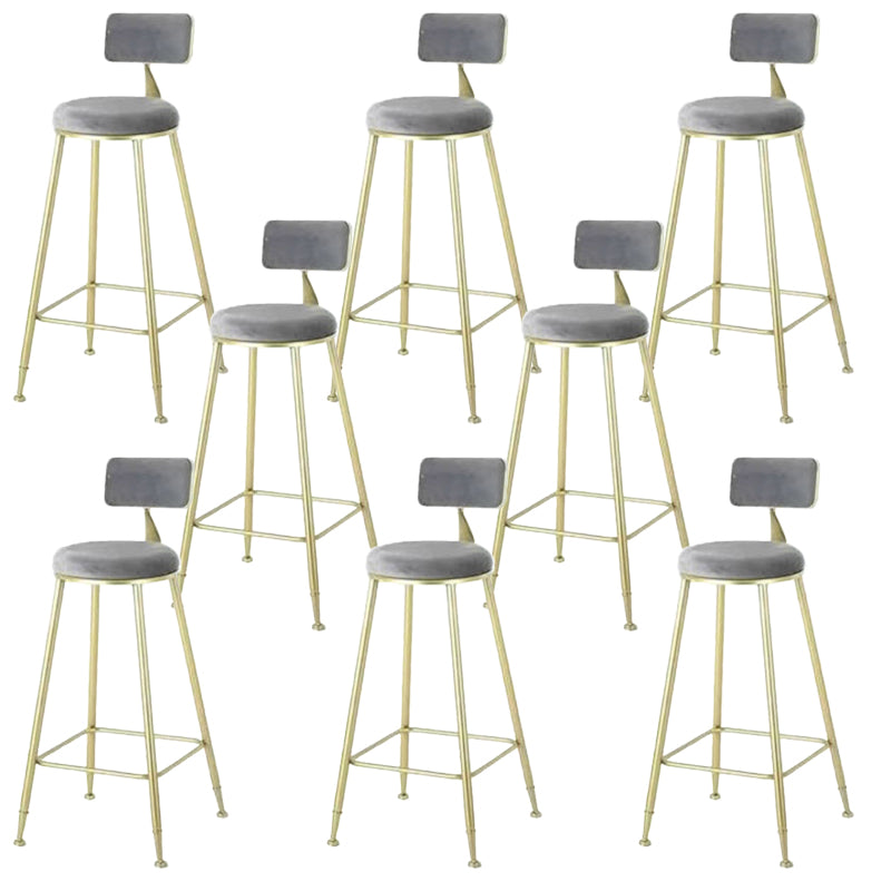 Contemporary Dining Stool Armless Bar Stools with Metal Base