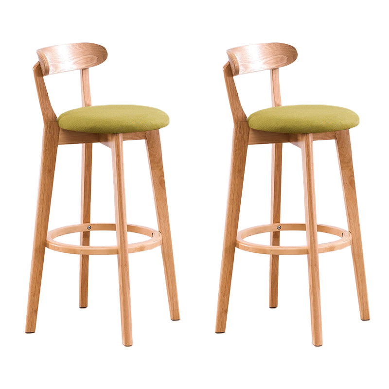 Low Back Dining Stools Industrial Armless Bar Stools with Wood Base
