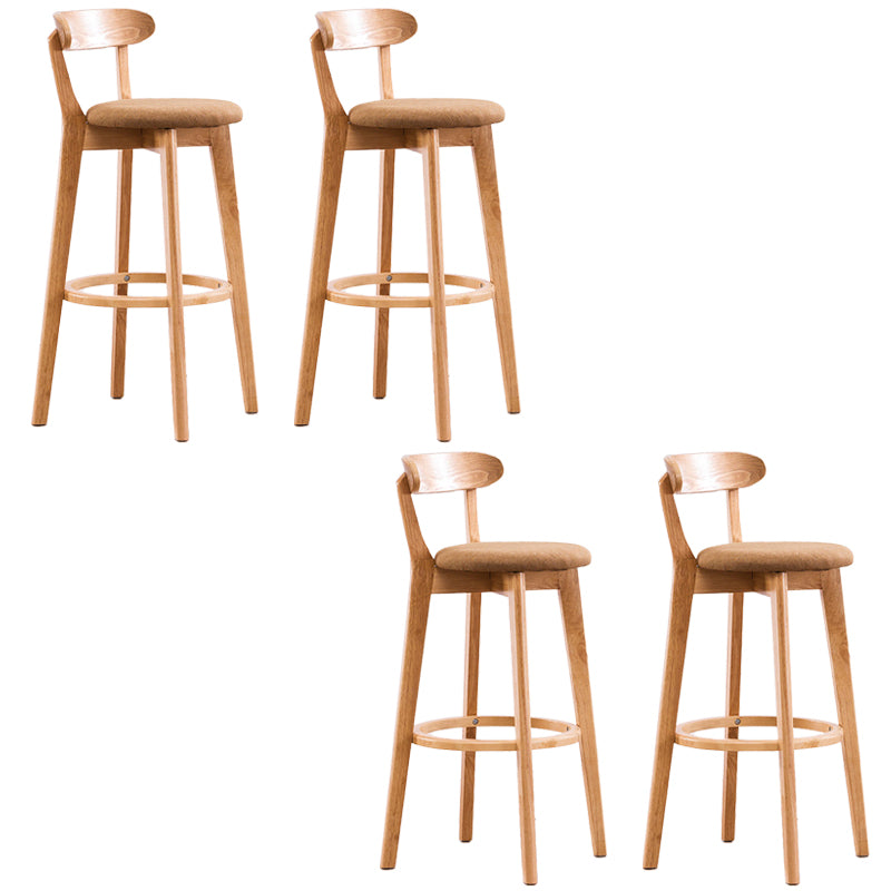 Low Back Dining Stools Industrial Armless Bar Stools with Wood Base