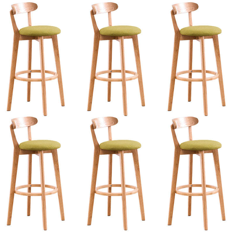 Low Back Dining Stools Industrial Armless Bar Stools with Wood Base