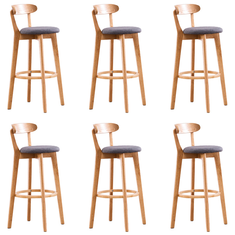 Low Back Dining Stools Industrial Armless Bar Stools with Wood Base