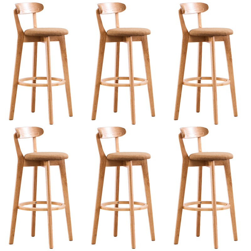 Low Back Dining Stools Industrial Armless Bar Stools with Wood Base