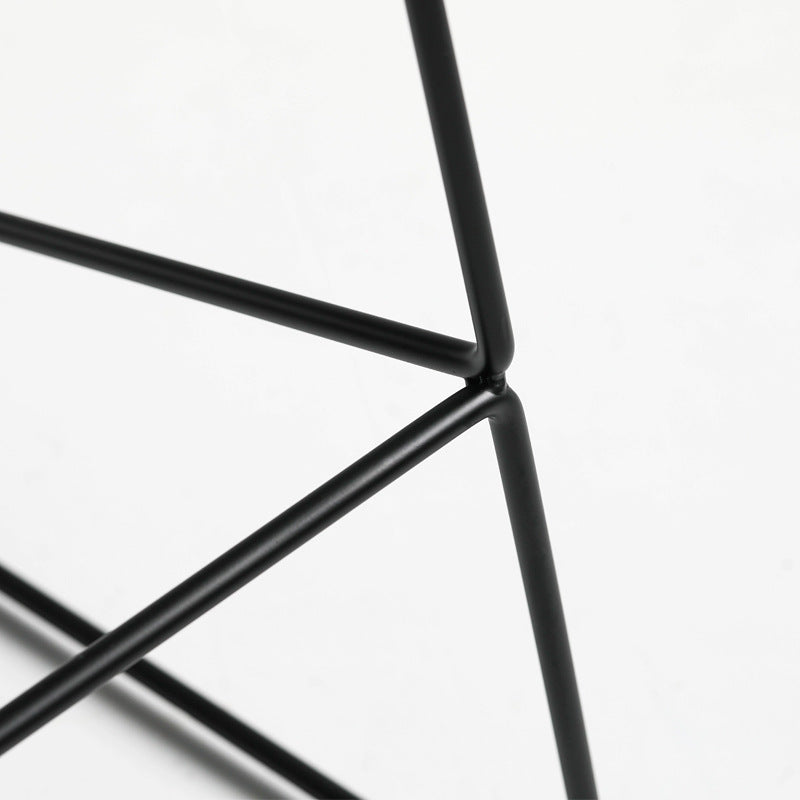 Contemporary Plastic Dining Stools Armless Bar Stools with Footrest