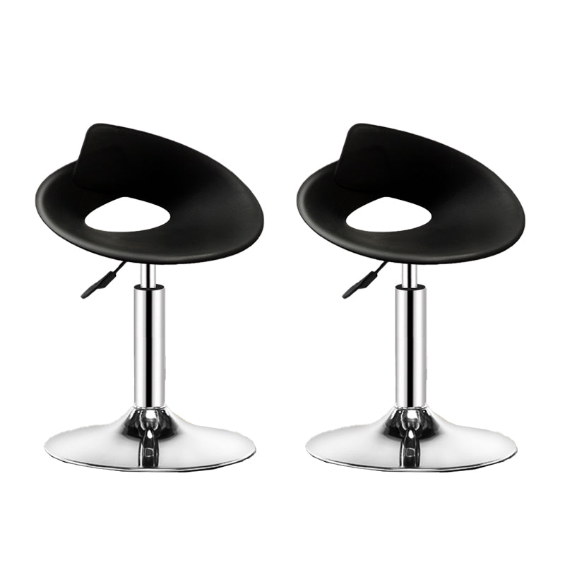 Low Back Barstools Adjustable Height Bar Stools with Metal Base