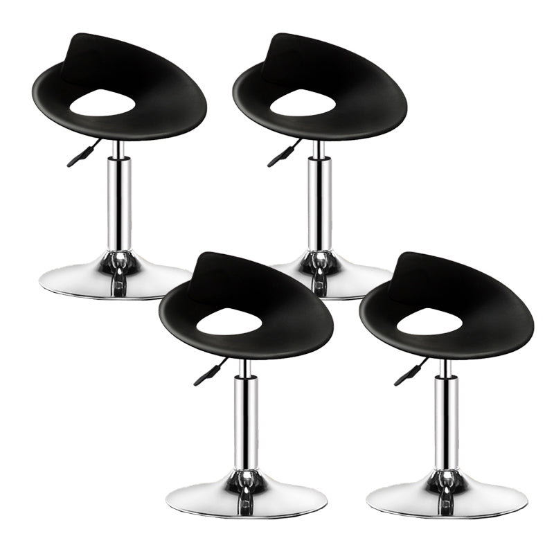 Low Back Barstools Adjustable Height Bar Stools with Metal Base
