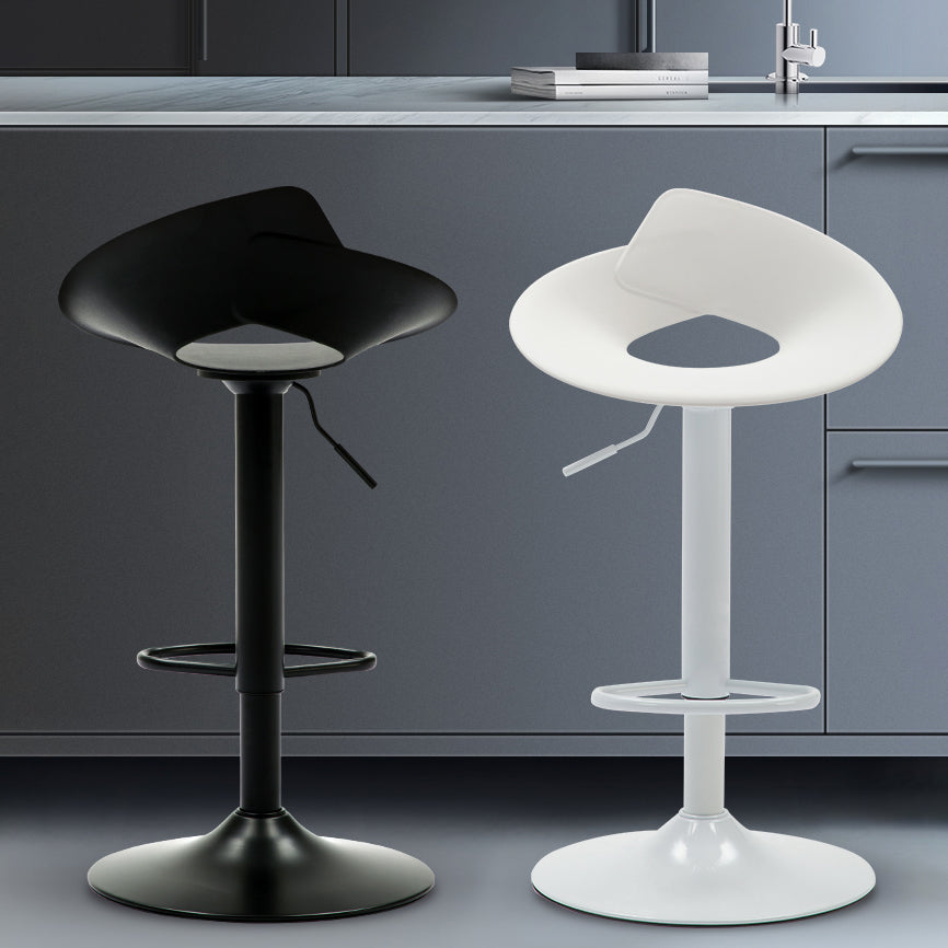 Low Back Barstools Adjustable Height Bar Stools with Metal Base