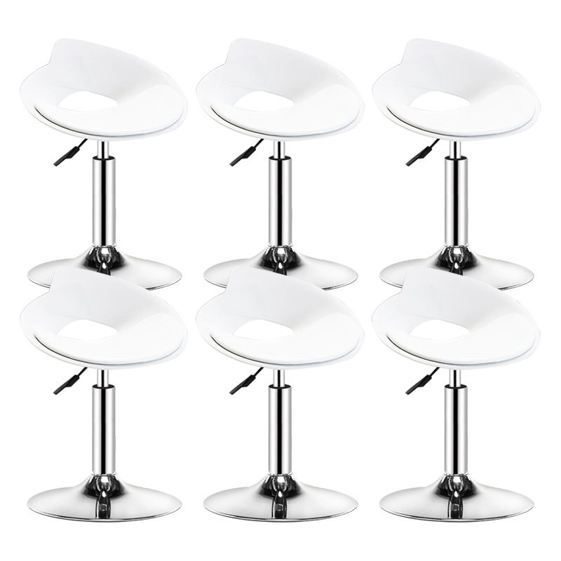 Low Back Barstools Adjustable Height Bar Stools with Metal Base
