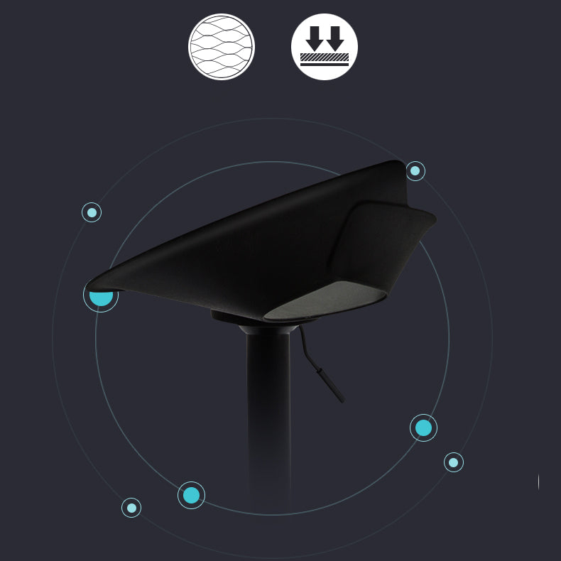 Low Back Barstools Adjustable Height Bar Stools with Metal Base