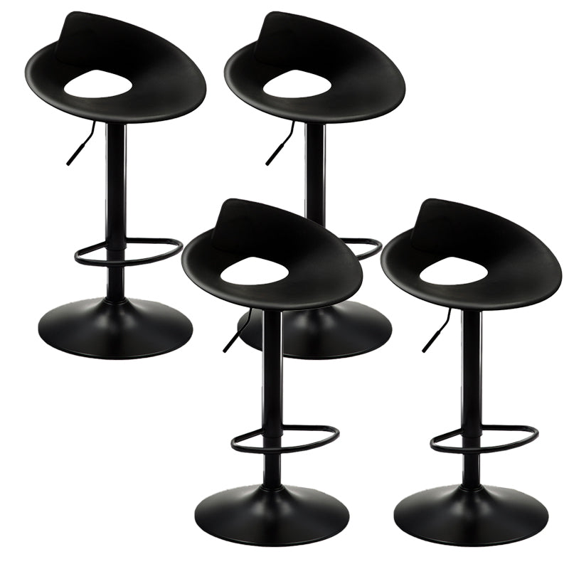 Low Back Barstools Adjustable Height Bar Stools with Metal Base