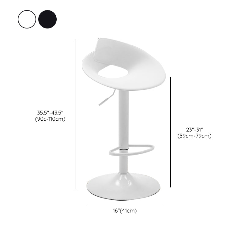 Low Back Barstools Adjustable Height Bar Stools with Metal Base