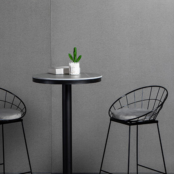 Industrial Gray Velvet Stools Metal Indoor Counter & Bar Stools