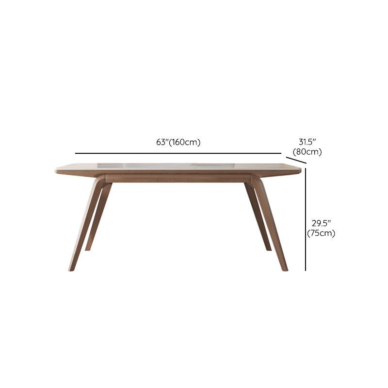 Modern Style Furniture Rectangle Stone Dining Table in White