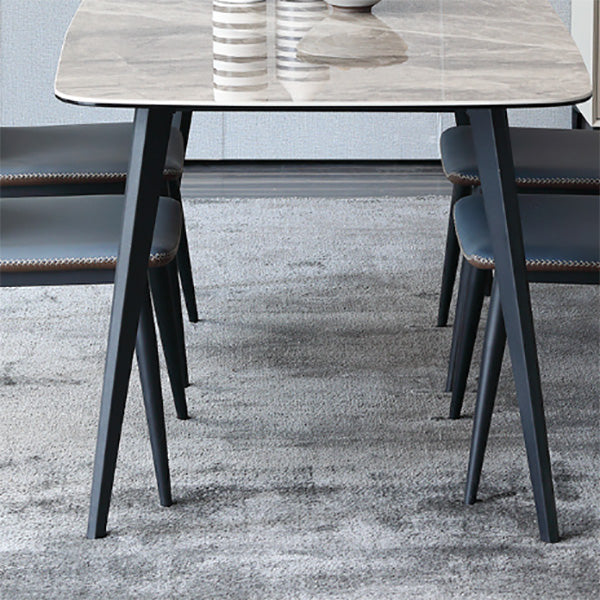 Simplicity Style Furniture Rectangle Stone Dining Room Table for Dining Room
