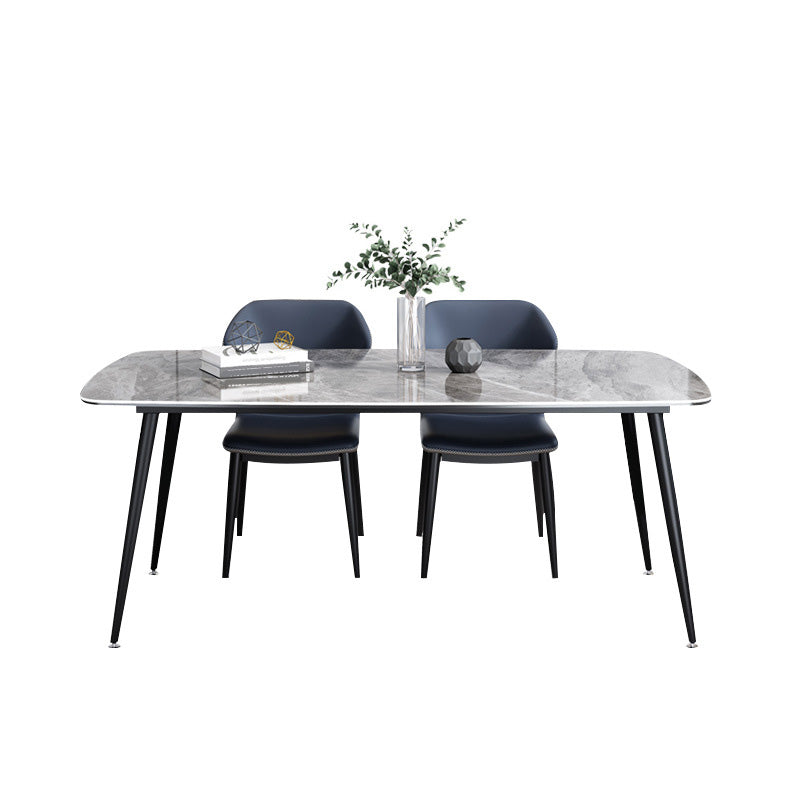 Simplicity Style Furniture Rectangle Stone Dining Room Table for Dining Room