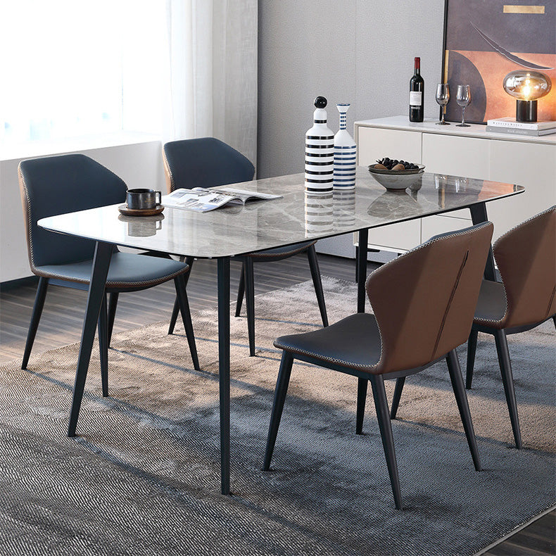 Simplicity Style Furniture Rectangle Stone Dining Room Table for Dining Room