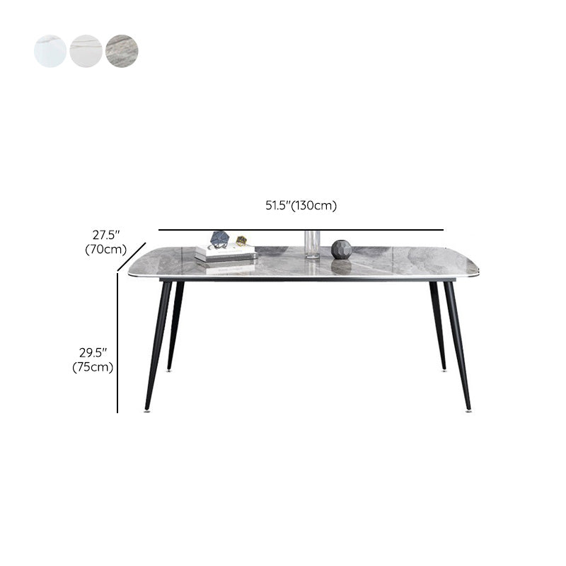 Simplicity Style Furniture Rectangle Stone Dining Room Table for Dining Room