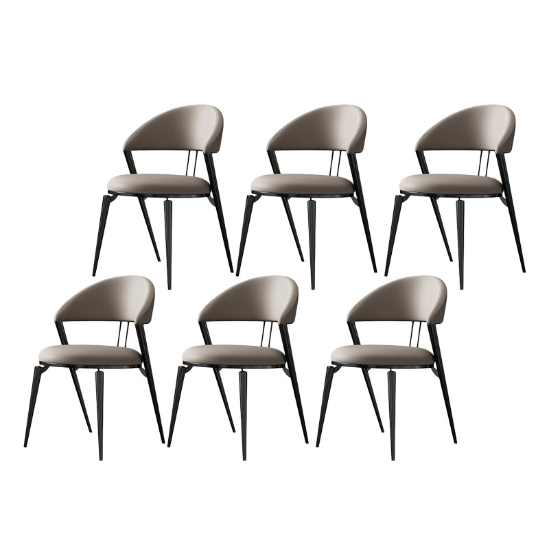 Modern Indoor Kitchen Dining Chair Open Back Dining Side Chair